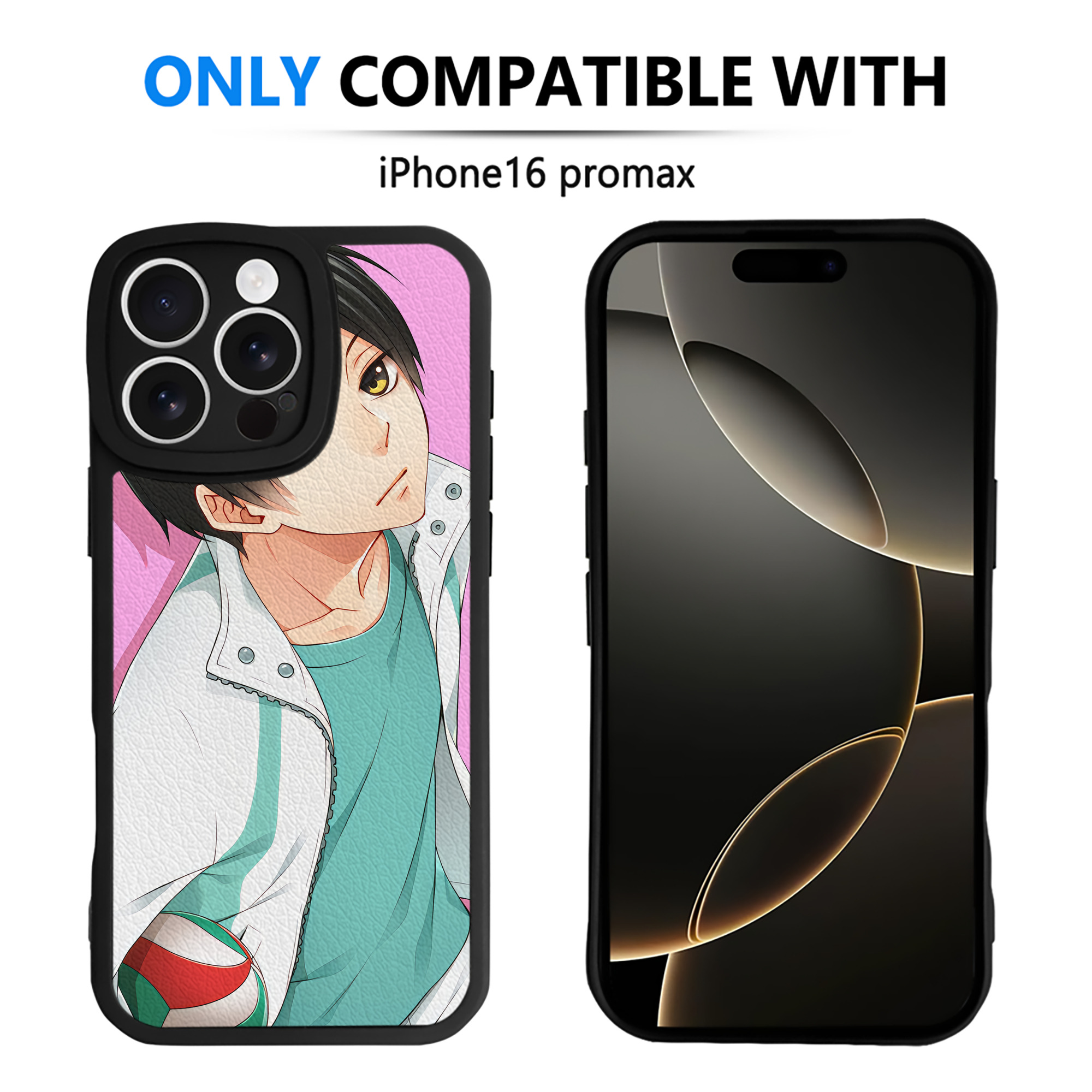 （画像用） ハイキュー!! Haikyu!! 【iPhone 16シリーズ対応】シリコンスマホケース（レザー調） 材質：シリコン